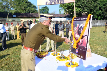 March Past of Bongaigaon Police on the ocassion of 400th Birth Anniversary of Bir Lachit  Barphukan