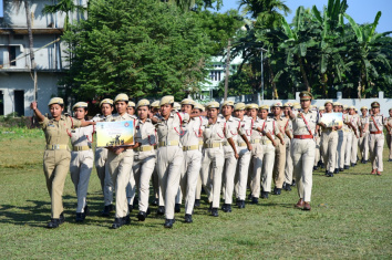 March Past of Bongaigaon Police on the ocassion of 400th Birth Anniversary of Bir Lachit  Barphukan