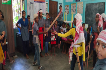 Drama enacted by the students at different school on the ocassion of 400th birth aniversary of Bir Lachit Borphukan